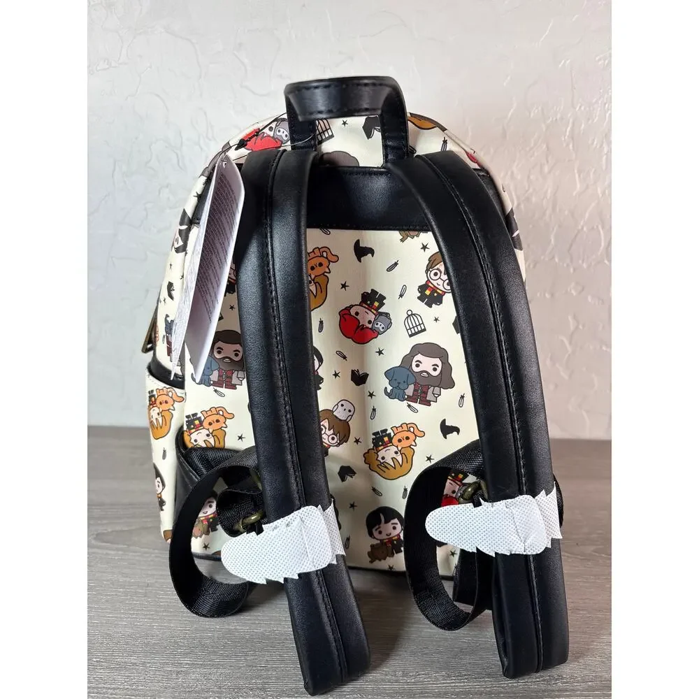 NEW! Loungefly x Harry Potter Characters Chibi All Over Print Mini Backpack NWT!